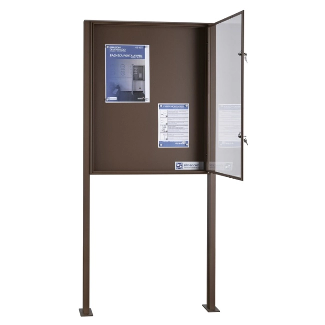 Vendita online Bacheca porta avvisi Maxi SB3 con pali sostegno verniciata corten